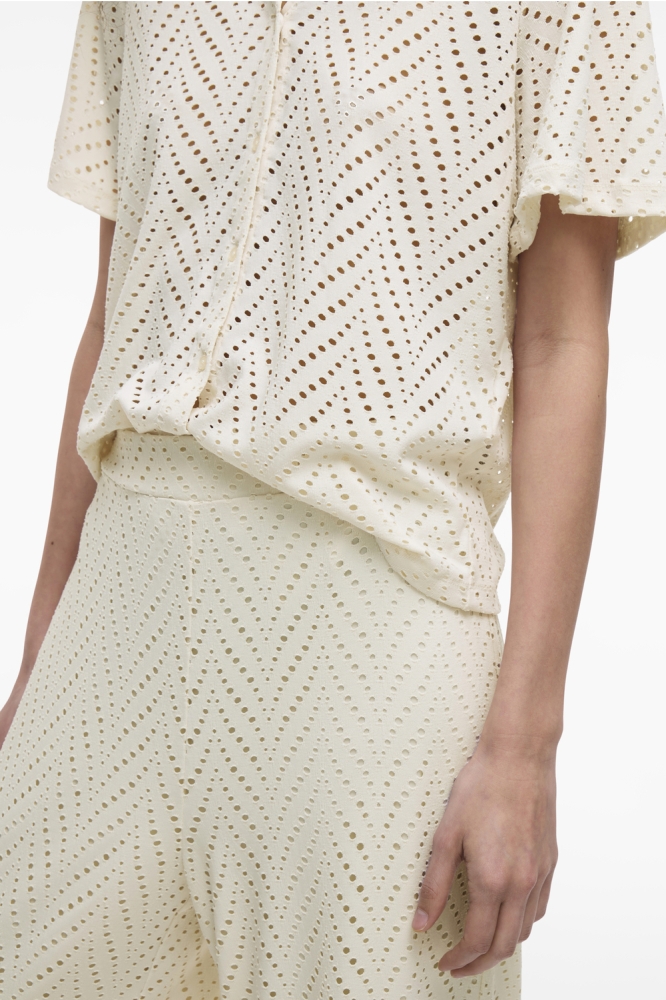 VIDELAIA HW WIDE PANTS/PB 14106628 BIRCH